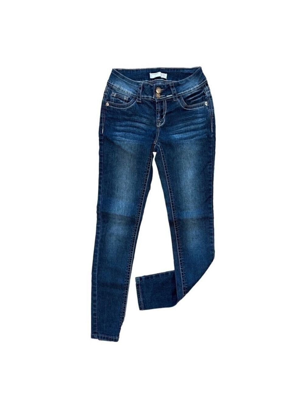 NO BOUNDARIES 🌿 Low-Rise Skinny Jeans Dark Tint | Sz 3 👖✨